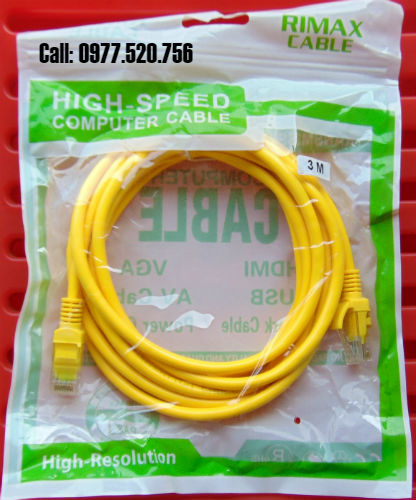 Dây mạng bấm sẵn cat5e dài 3m đầu đúc giá rẻ tại Hải Phòng